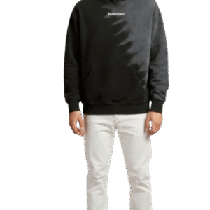 Noir Black Acid Wash Hoodie